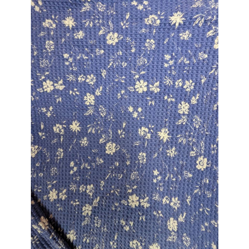 Women's Free People Blue Floral Long Sleeve Tee L - Picture 4 of 9